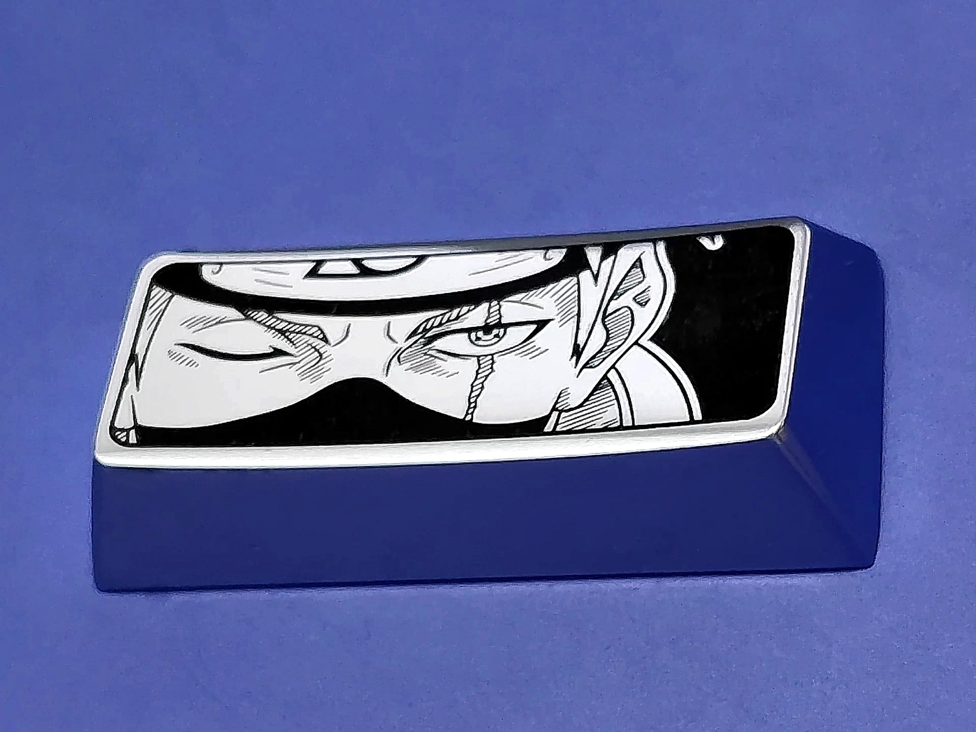 Naruto, Hatake Kakashi, 2.25U metal, zinc/titanium alloy optional, anime, gaming, cultural and creative art keycaps