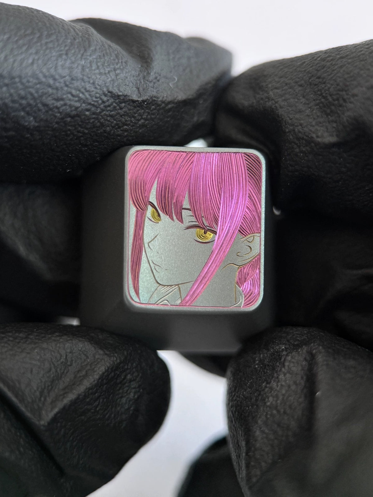 Hand carved titanium alloy series Hand carved titanium alloy anode coloring, anime and game culture creative metal hand carved keycaps collection
