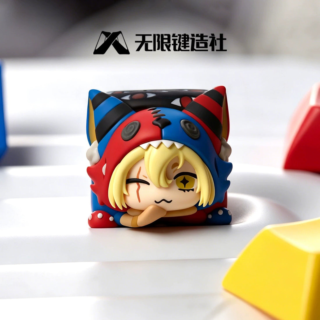 Original design bizarre doll, multi-color resin personalized keycaps artisankeycaps, mechanical keyboard decorative keycaps