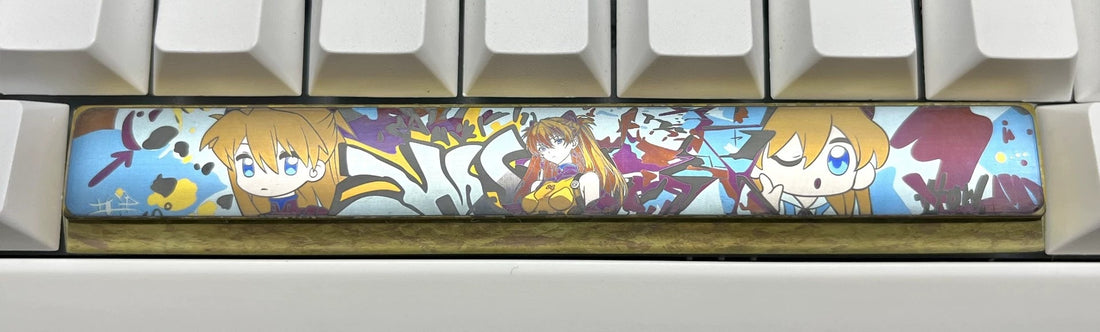 EVA, Asuka 6.25 U Titanium Spacebar, Animated Game Culture Creative Keycaps, Mechanical Keyboard Decorative Keycaps