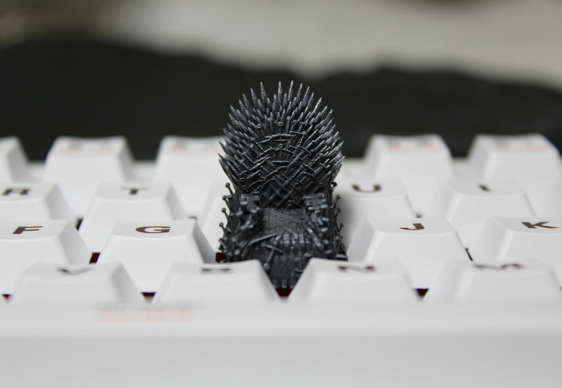 Game of Thrones, Iron Throne Prototype Design Resin Coated Personalized Keycaps, Mechanical Keyboard Decorative Keycaps