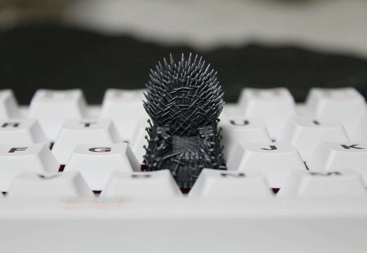 Game of Thrones, Iron Throne Prototype Design Resin Coated Personalized Keycaps, Mechanical Keyboard Decorative Keycaps