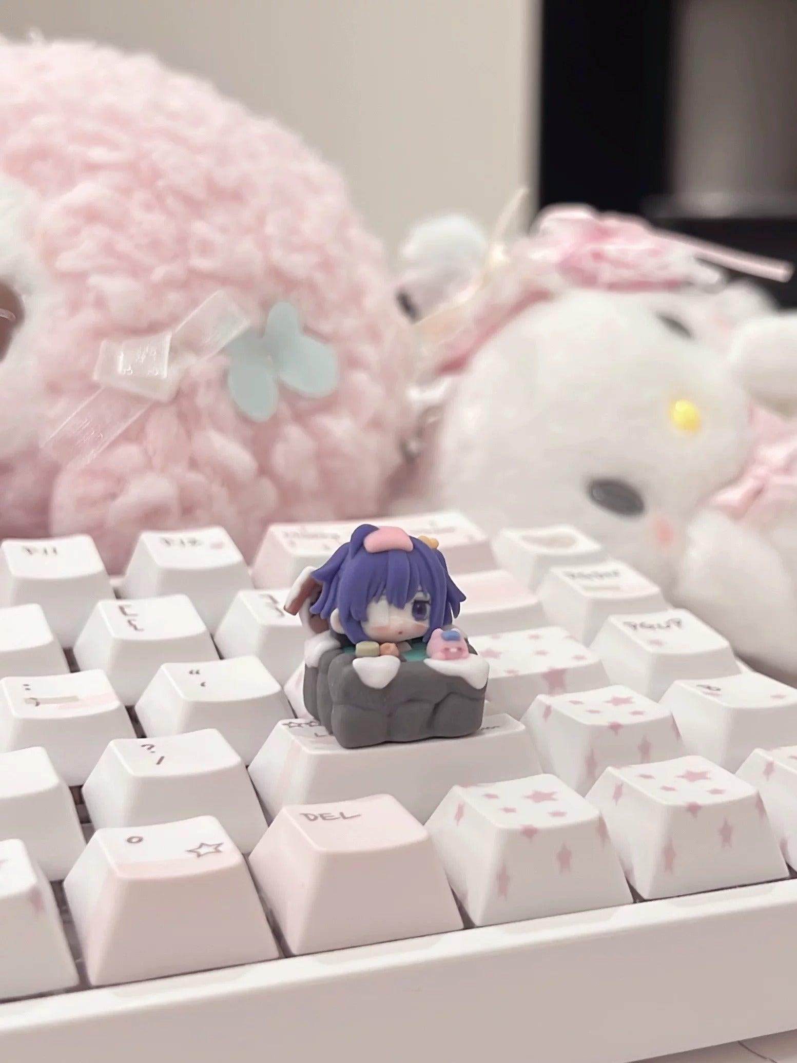 Love, Chunibyo&Other Delusions, Takanashi Rikka, 1U multi-color resin printing, creative and personalized keycaps for cartoon and anime characters, mechanical keyboard decorative keycaps