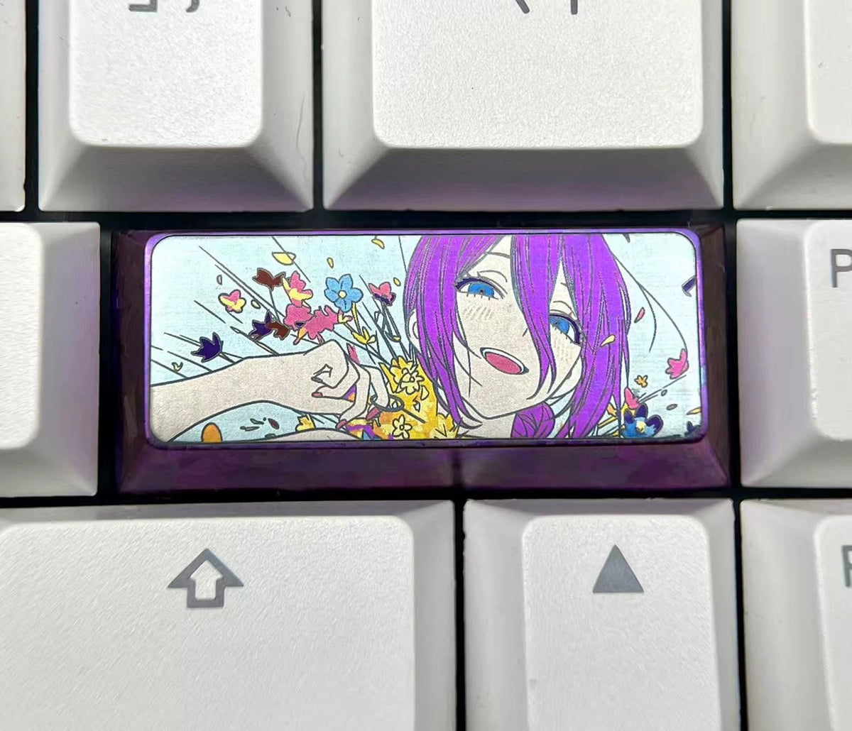 Chainsaw Man theme, Reze 2.25 U Titanium alloy personalized keycaps, anime and game cultural creative keycaps, mechanical keyboard decorative keycaps