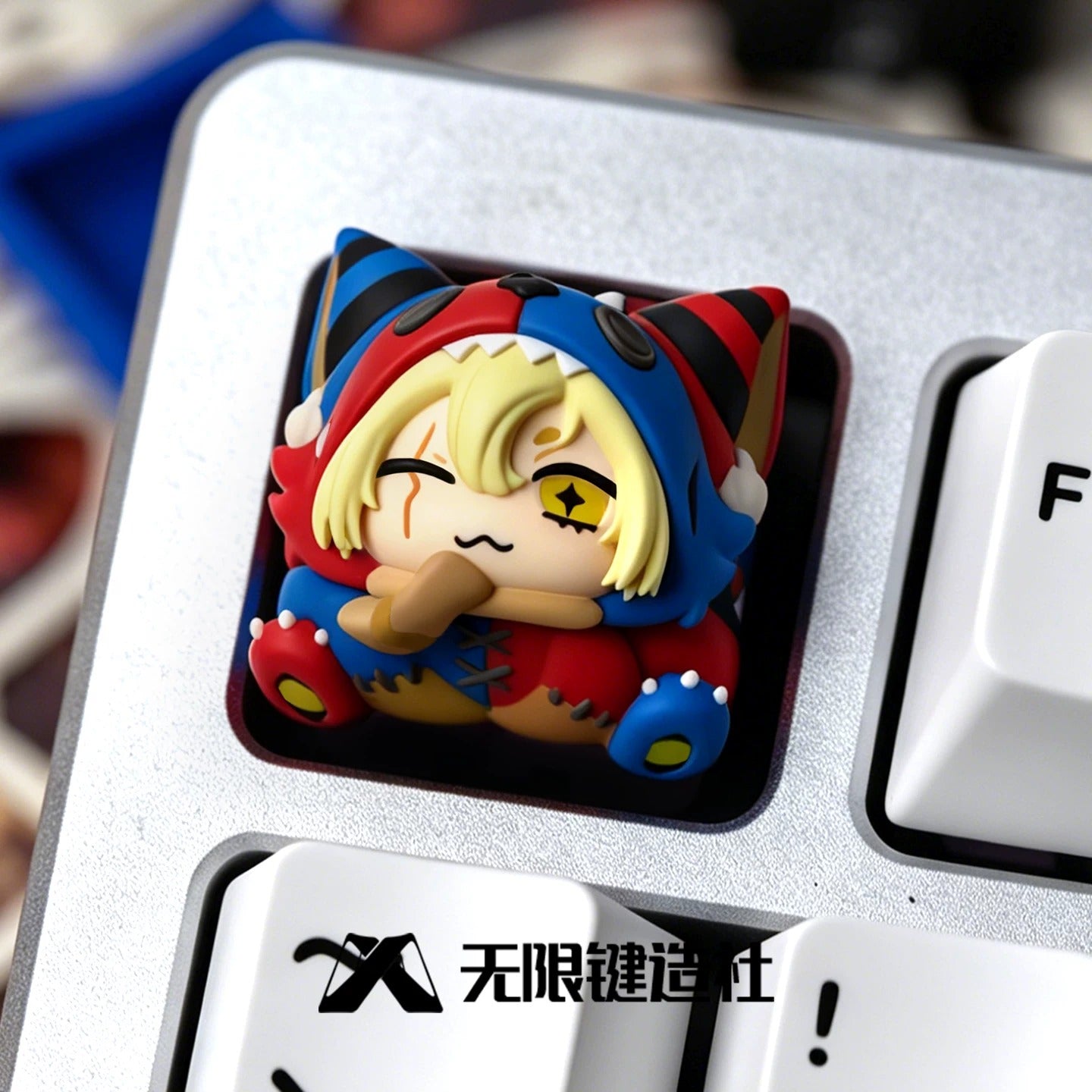 Original design bizarre doll, multi-color resin personalized keycaps artisankeycaps, mechanical keyboard decorative keycaps