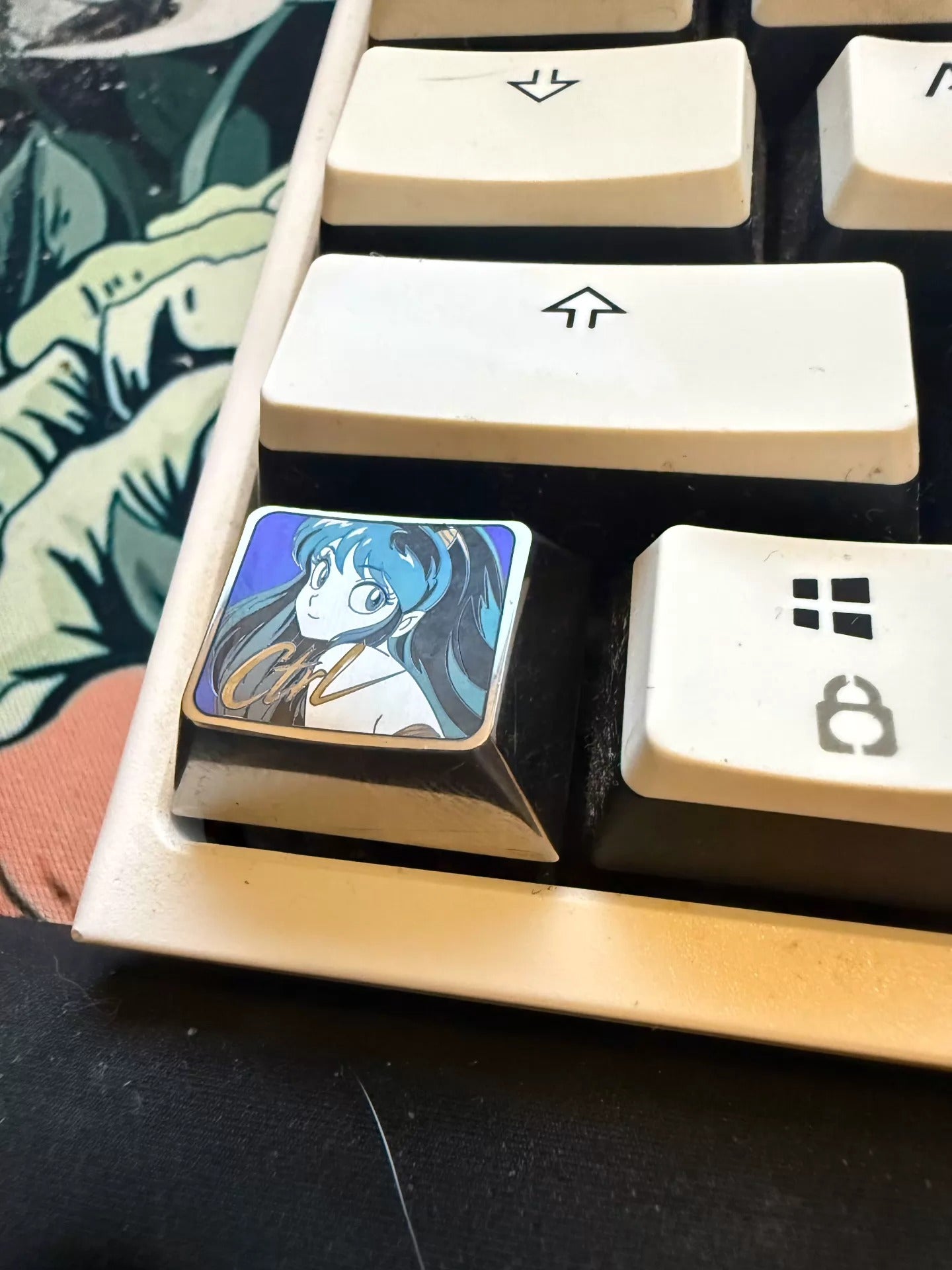 Urusei Yatsura,Lum Invader,1.25U CTRL,titanium alloy personalized keycaps, mechanical keyboard metal decorative keycaps, anime and game culture peripheral keycaps