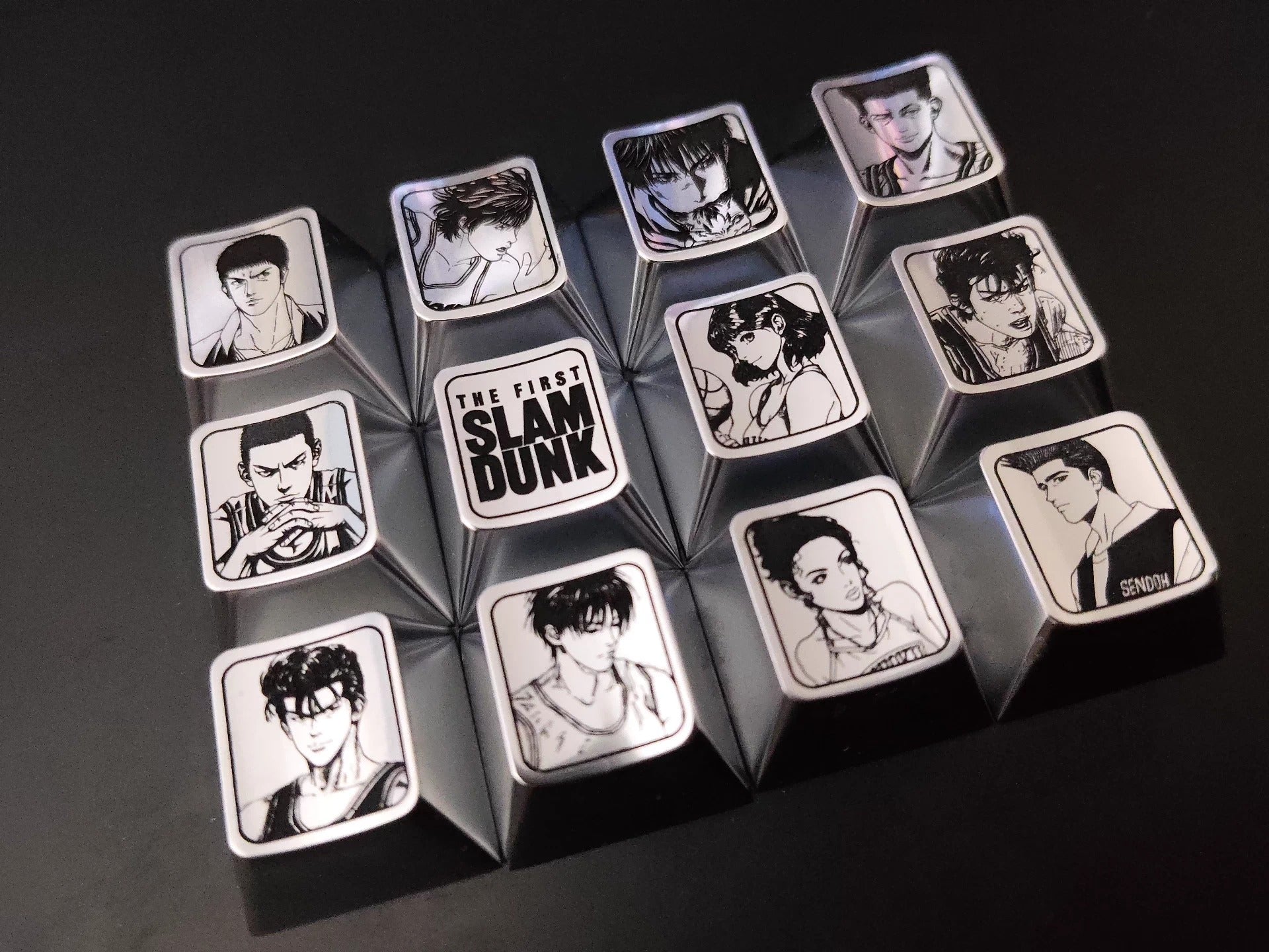 Slam Dunk, 12 Key Metal Personalized Keycap, Anime Game Culture Creative Metal Carving Decorative Keycap