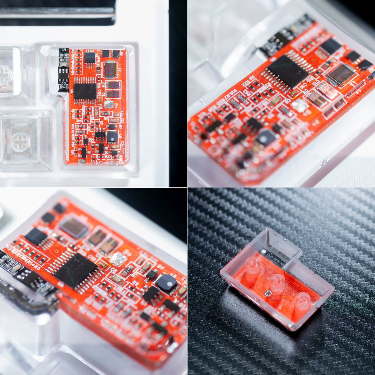 Circuit board design 7-character return, ISO return key, personalized keycaps Crystal drops of glue sealing circuit board decorative keycaps