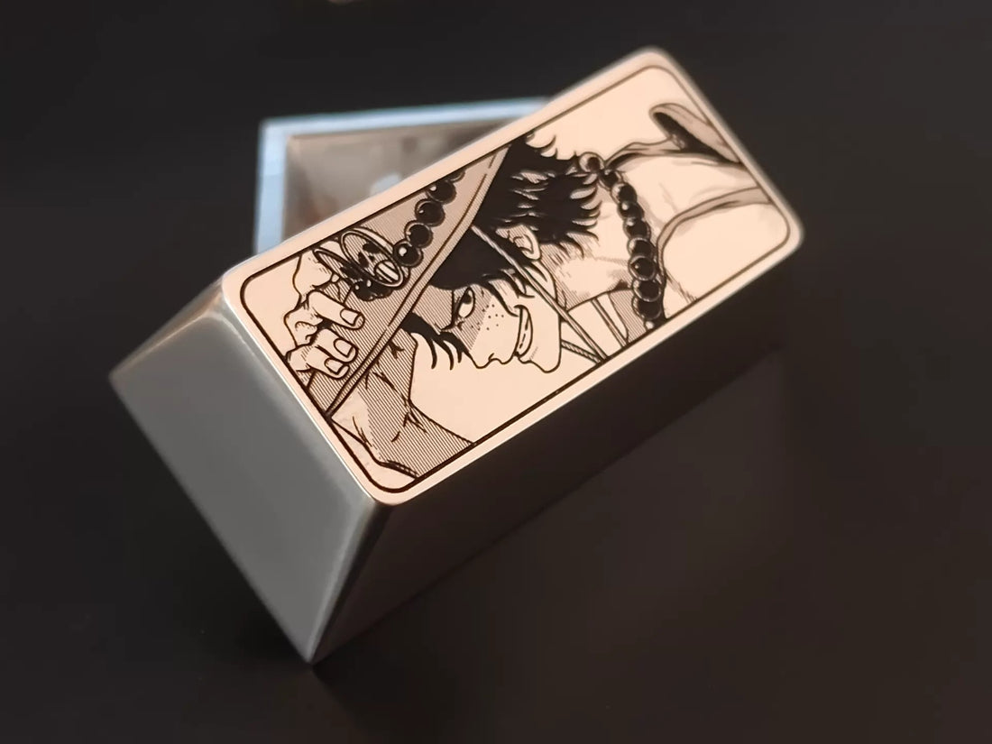 One Piece Portgas · D · Ace zinc alloy/titanium alloy, 2.25U/2U personalized keycaps, anime character keycaps, mechanical keyboard decoration keycaps