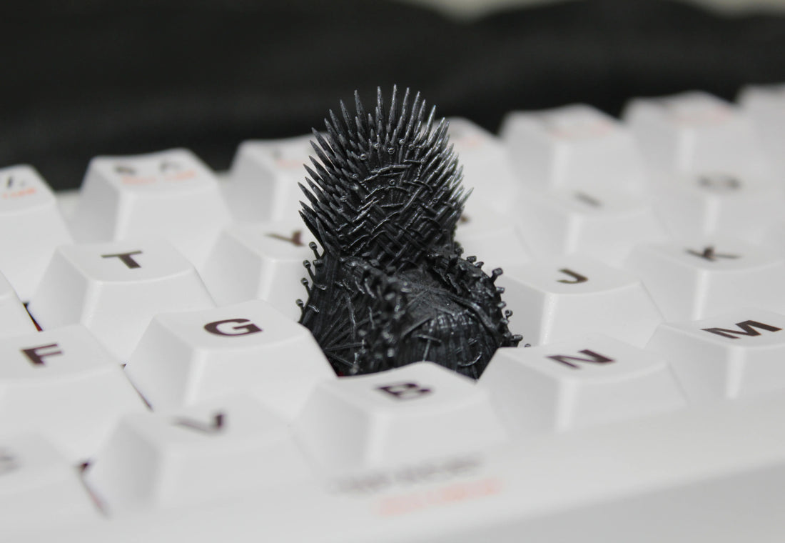 Game of Thrones, Iron Throne Prototype Design Resin Coated Personalized Keycaps, Mechanical Keyboard Decorative Keycaps