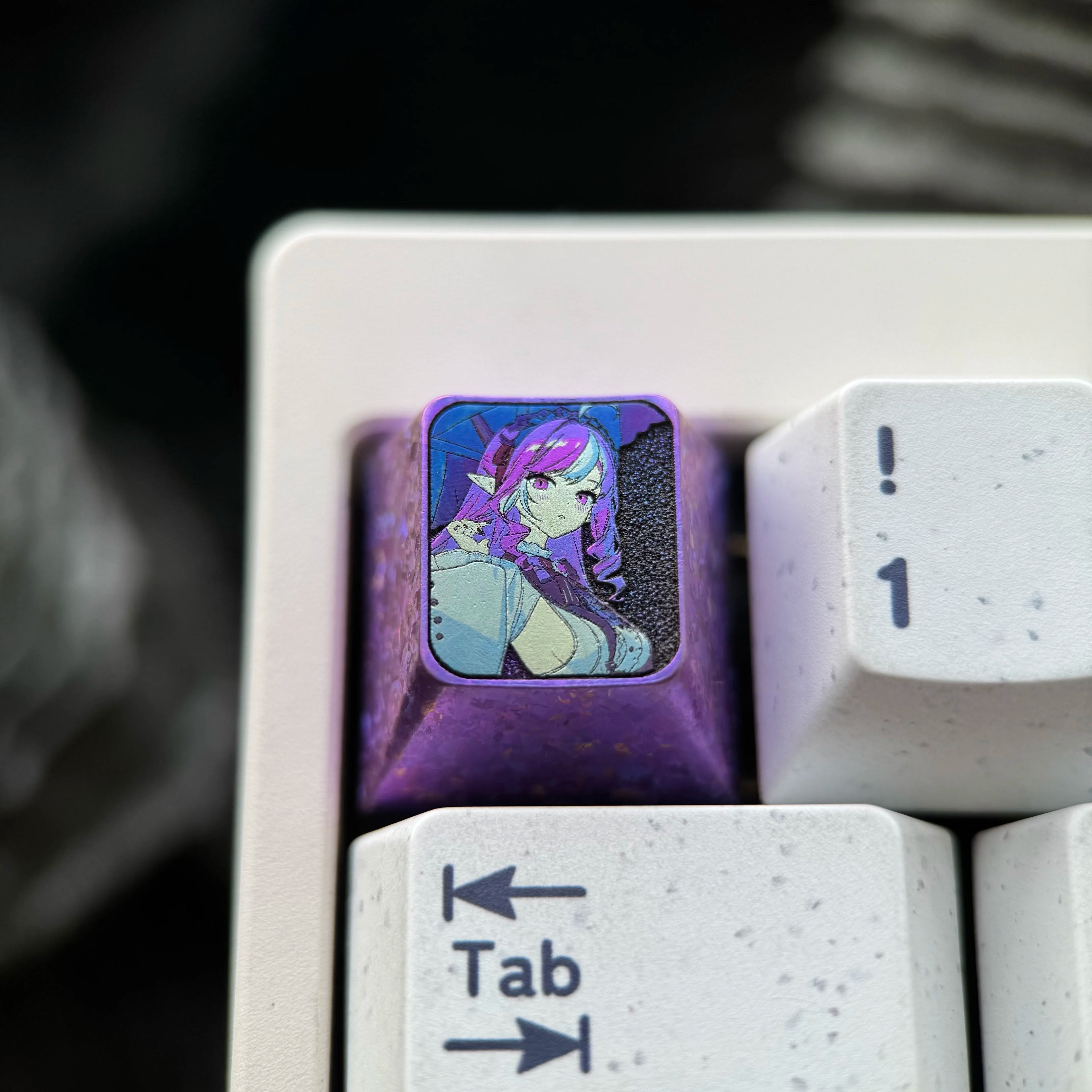 Zenless Zone Zero, Vivian Banshee, 1U titanium alloy personalized keycaps, anime, gaming, cultural and creative peripheral products, mechanical keyboard decoration keycaps