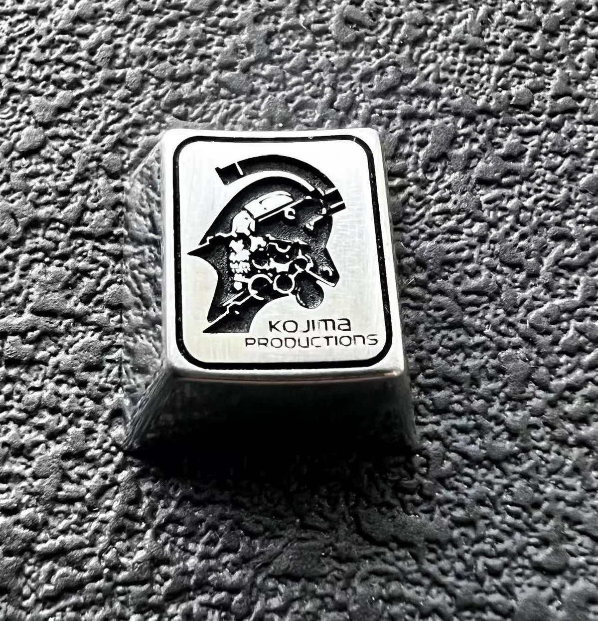 KOJIMA PRODUCTIONS LOGO Zinc Alloy Metal Personalized Keycaps Anime Metal Keycaps, Mechanical Keyboard Decorative Keycaps