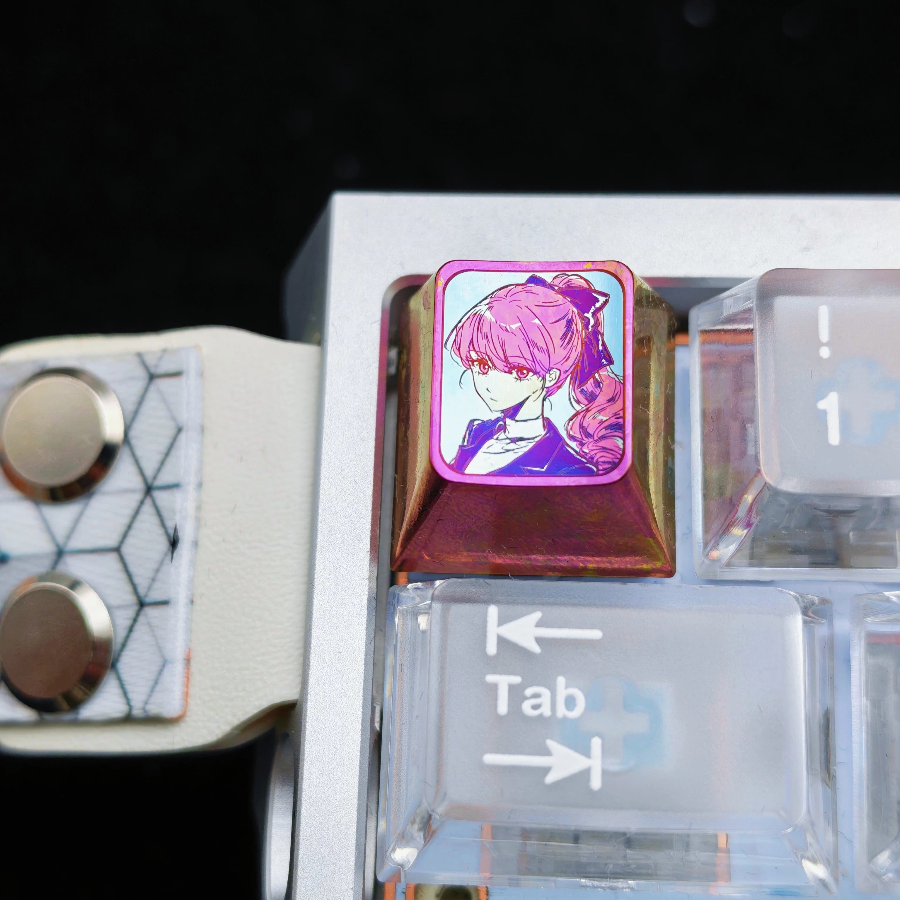 PERSONA5, P5 theme, titanium alloy personalized keycaps, anime and game culture creative metal decorative keycaps