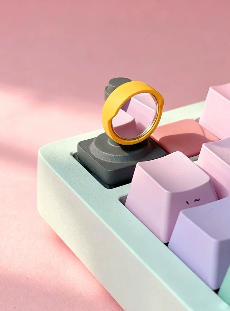 Traffic flat mirror, resin coated personalized keycaps, traffic series decorative keycaps, mechanical keyboard replacement keycaps