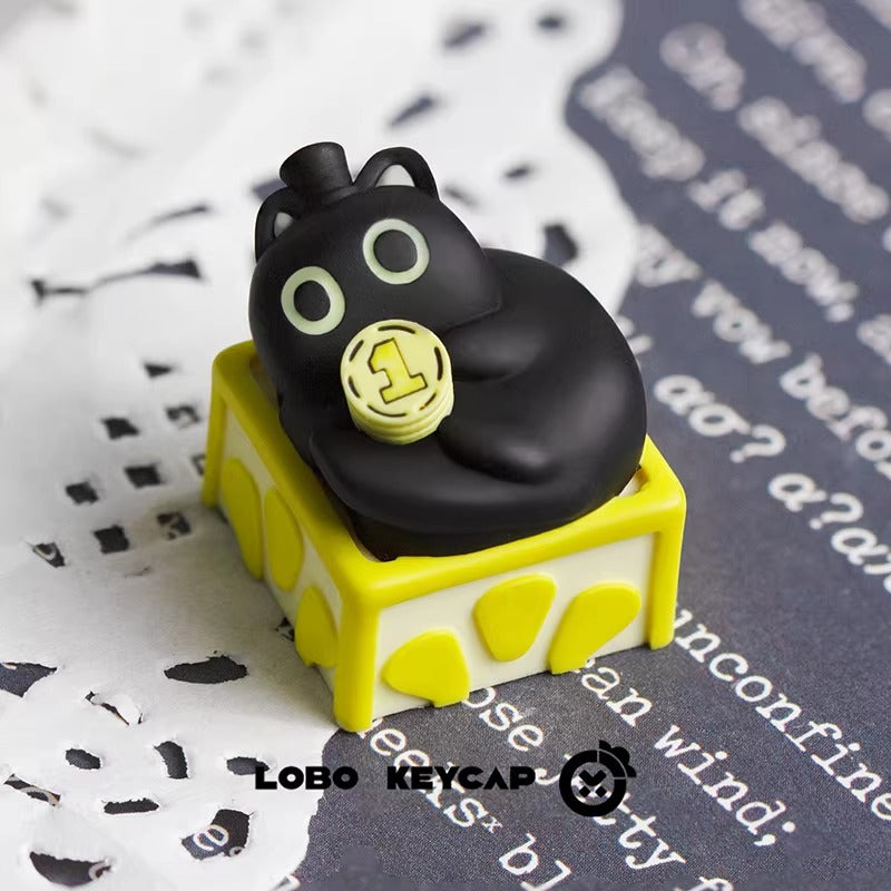 Lord of Mysteries, Octopus Cat multi-color resin molded personalized keycaps, customized handmade decorative keycaps for anime, gaming, culture, novels