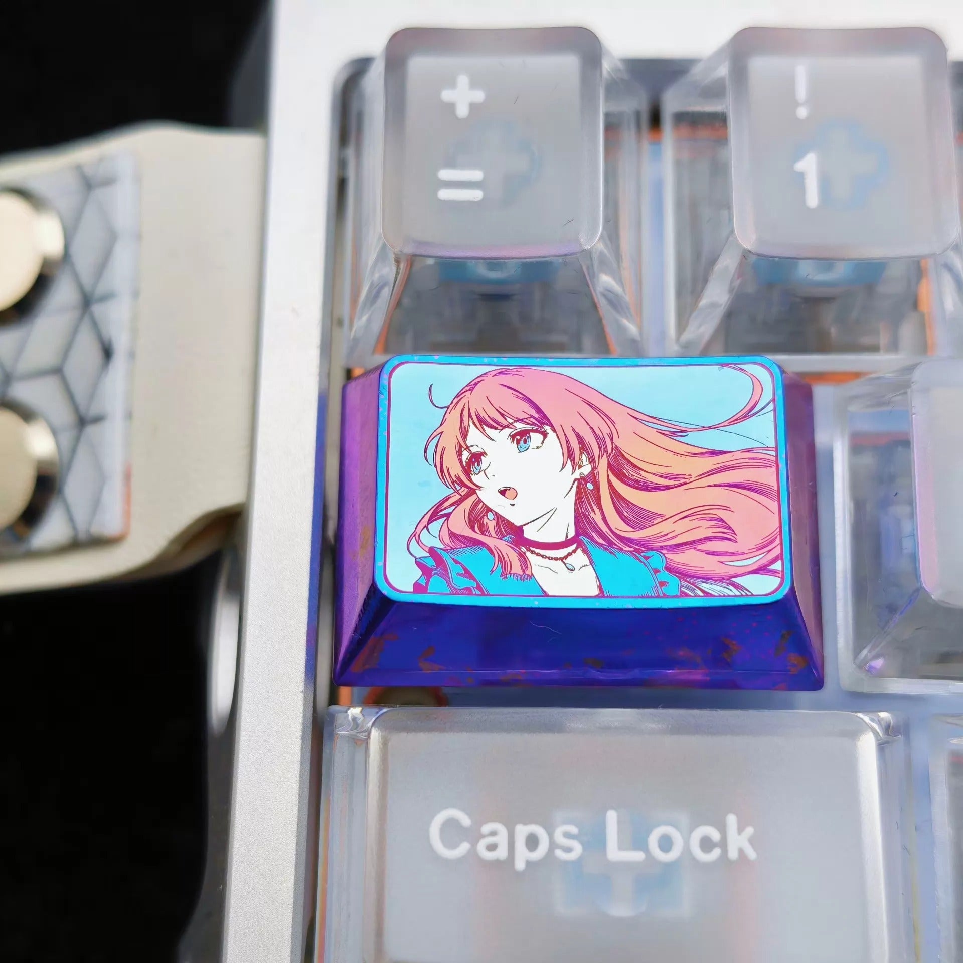 BanG Dream! , Anon Chihaya theme, 1.5U titanium alloy personalized keycaps, anime and game culture creative art keycaps, mechanical keyboard decorative keycaps