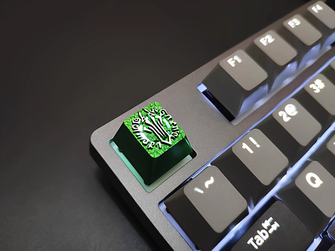 Darksiders Logo, 1U aluminum alloy CNC machined metal personalized keycaps, anime and game culture creative decorative keycaps
