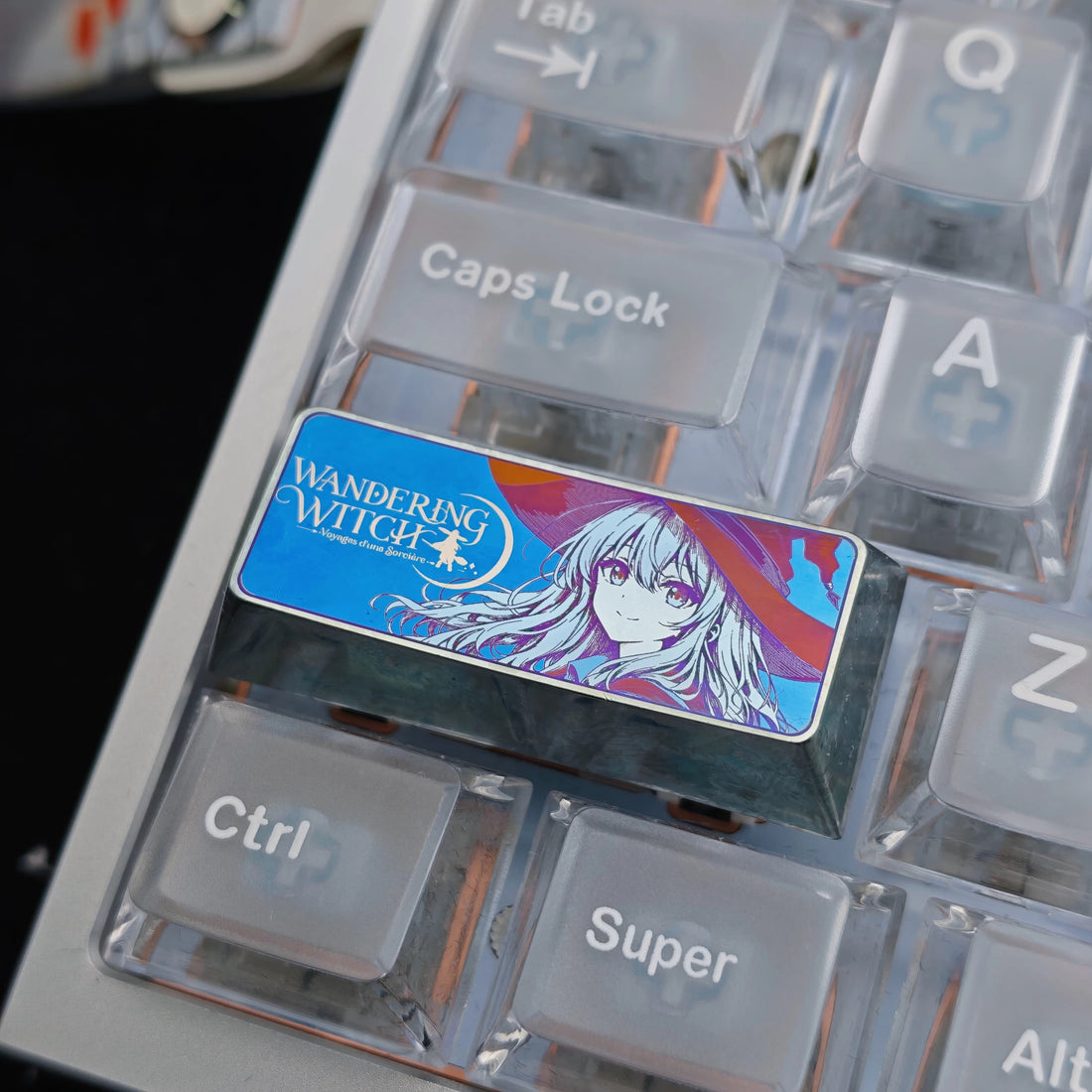 Wandering Witch: The Journey of Elaina, Elaina, 2.25U titanium alloy personalized keycaps, anime, games, novels, creative mechanical keyboards, decorative keycaps
