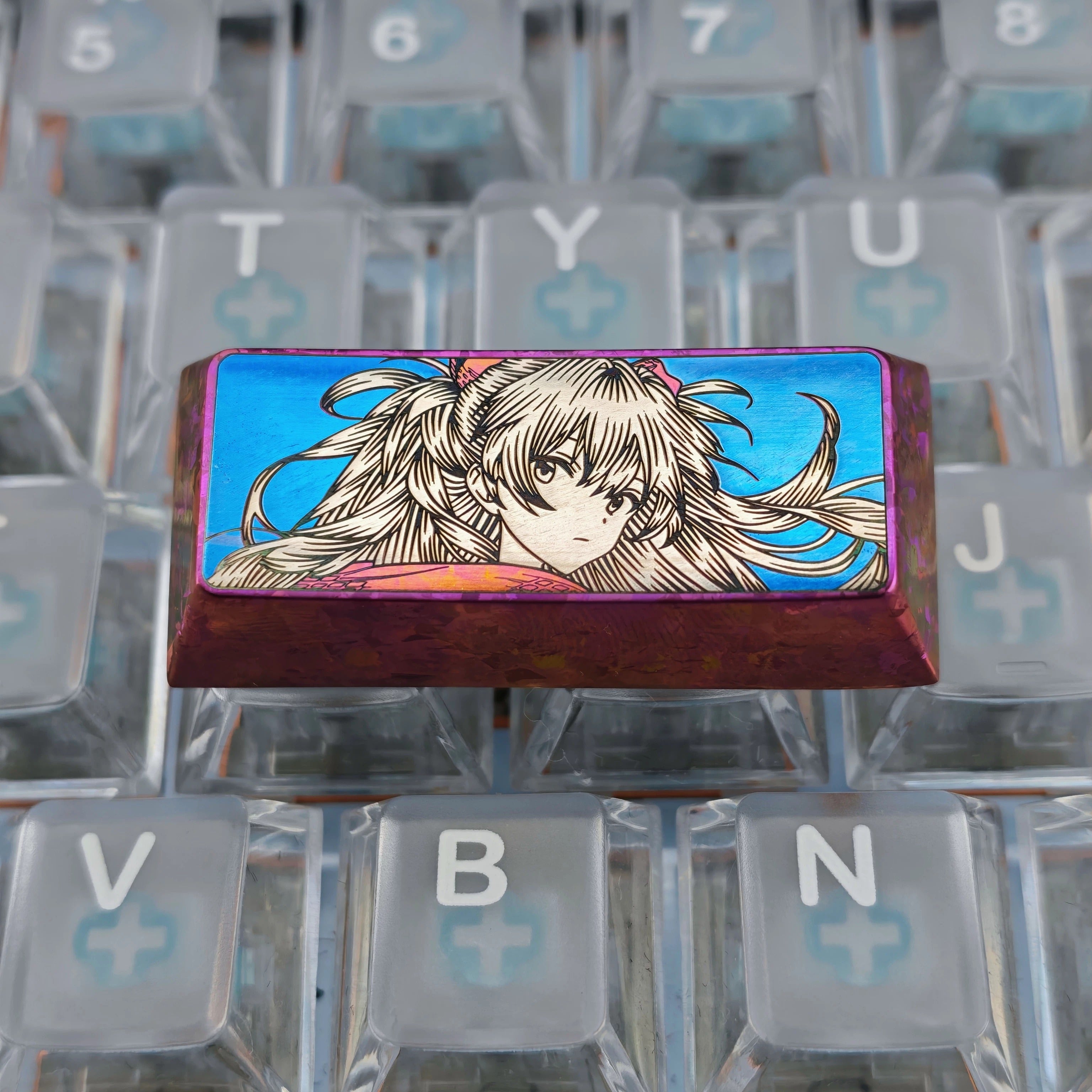 Precision black and white lines 2.25U enter key/left shift collection, titanium alloy personalized keycaps, anime game culture creative mechanical keyboard decorative keycaps