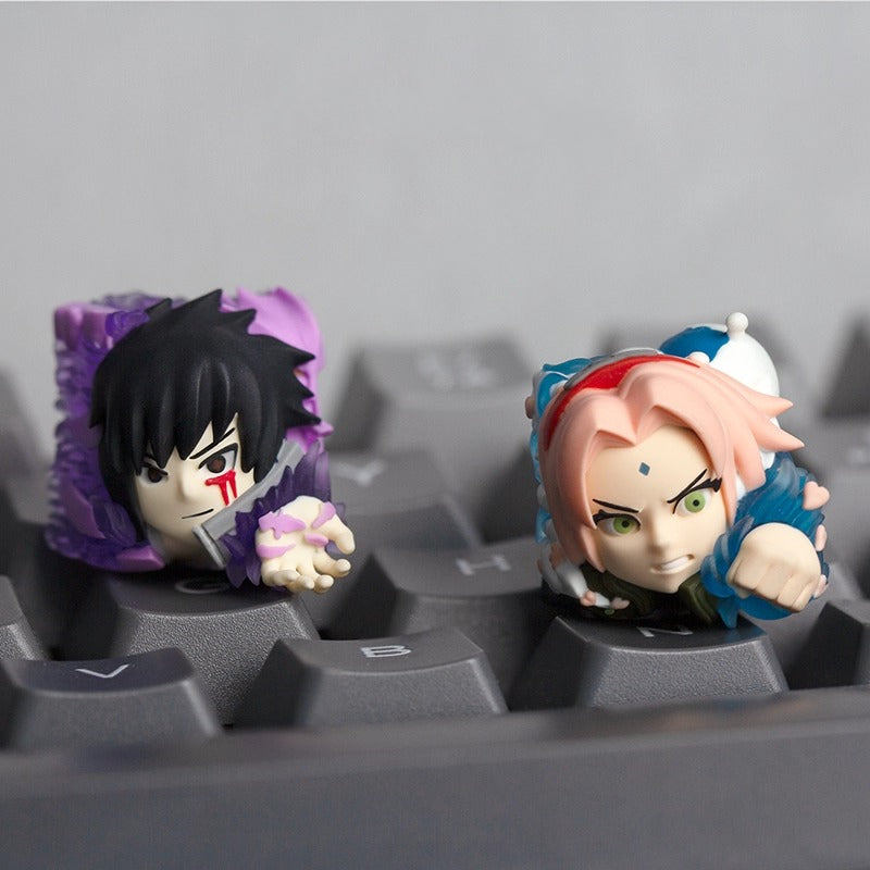 Naruto series, multi-color resin personalized keycaps, anime and game culture creative decoration craftsman keycaps