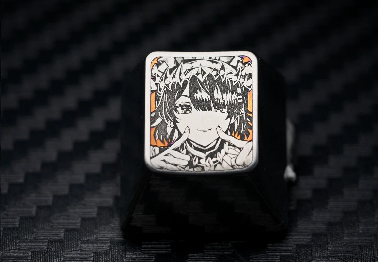 Zenless Zone Zero,Ellen Joe,1 U titanium alloy metal personalized keycaps, anime oil painting cultural creative keycaps, mechanical keyboard artistic decorative keycaps