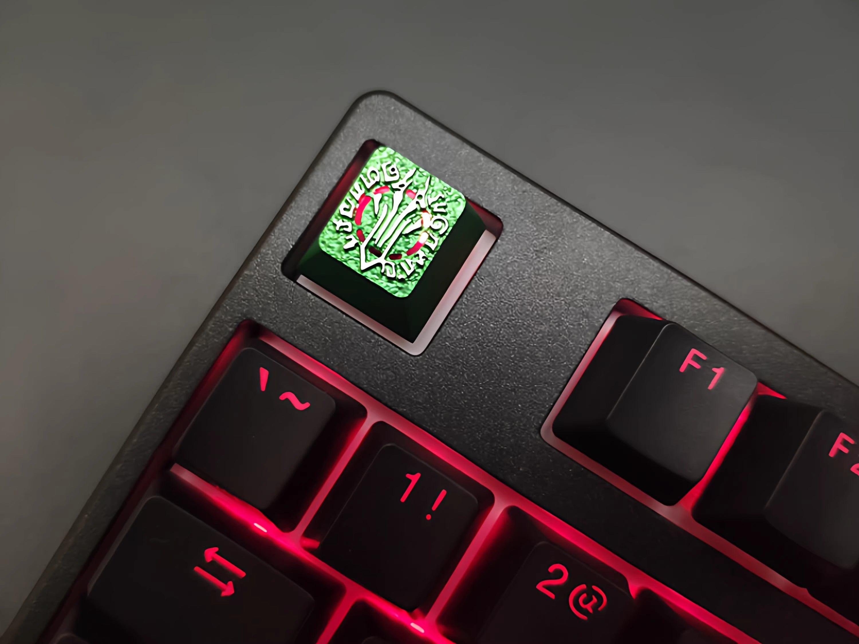 Darksiders Logo, 1U aluminum alloy CNC machined metal personalized keycaps, anime and game culture creative decorative keycaps