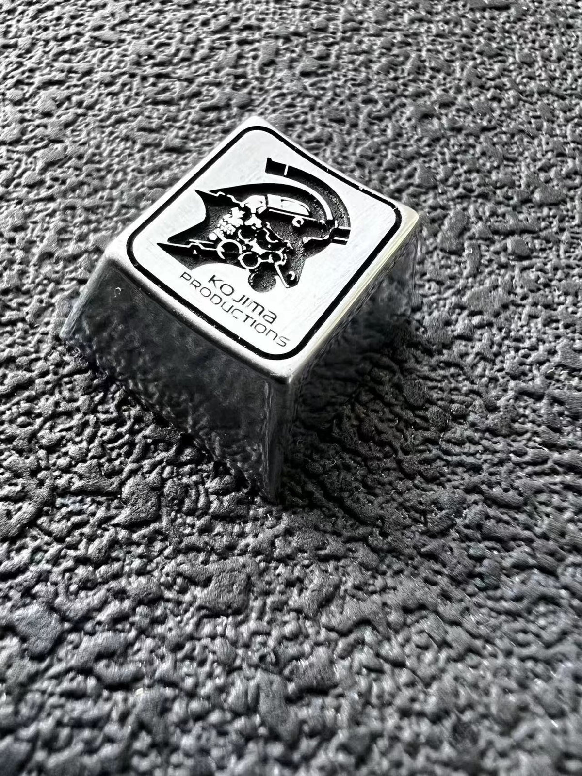 KOJIMA PRODUCTIONS LOGO Zinc Alloy Metal Personalized Keycaps Anime Metal Keycaps, Mechanical Keyboard Decorative Keycaps