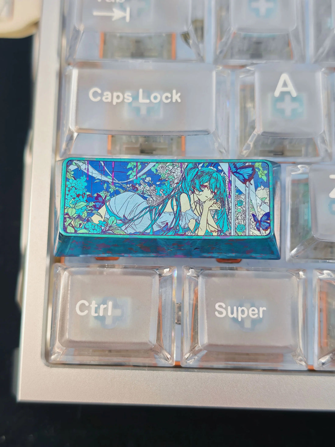 Hatsune Miku theme design, 2.25U titanium alloy personalized keycap, music animation ACGN culture keyboard decoration keycap