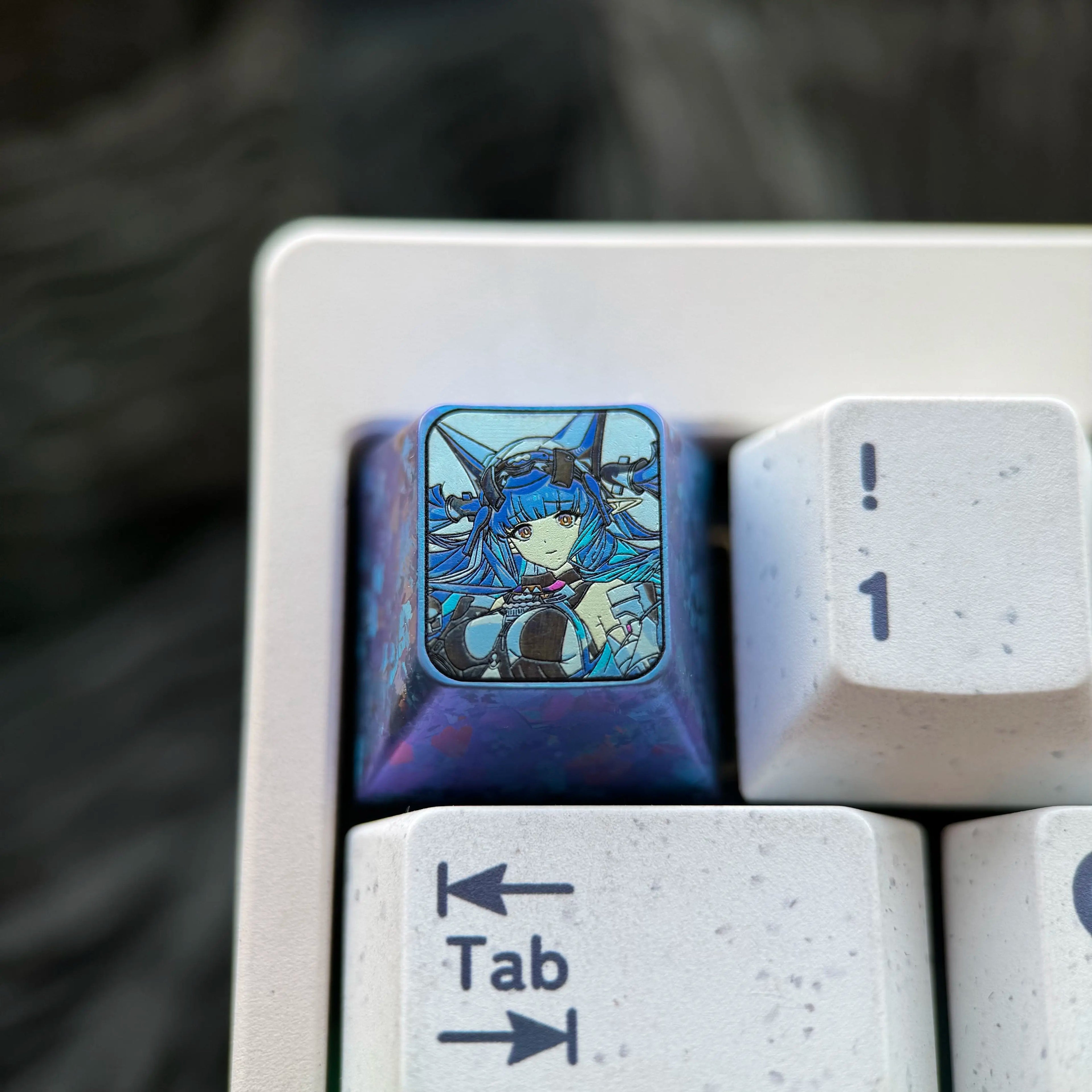 Arknights: Endfield Theme, 1U Titanium Alloy Custom Keycaps, Anime & Gaming Cultural Creative Mechanical Keyboard Decor Keycaps