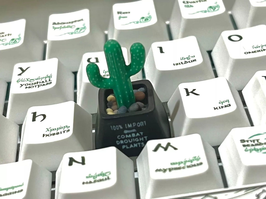 cactus, succulent plant Resin Personalized Keycaps, Cute Cartoon Cultural Creative Keycaps, Mechanical Keyboard Decorative Keycaps