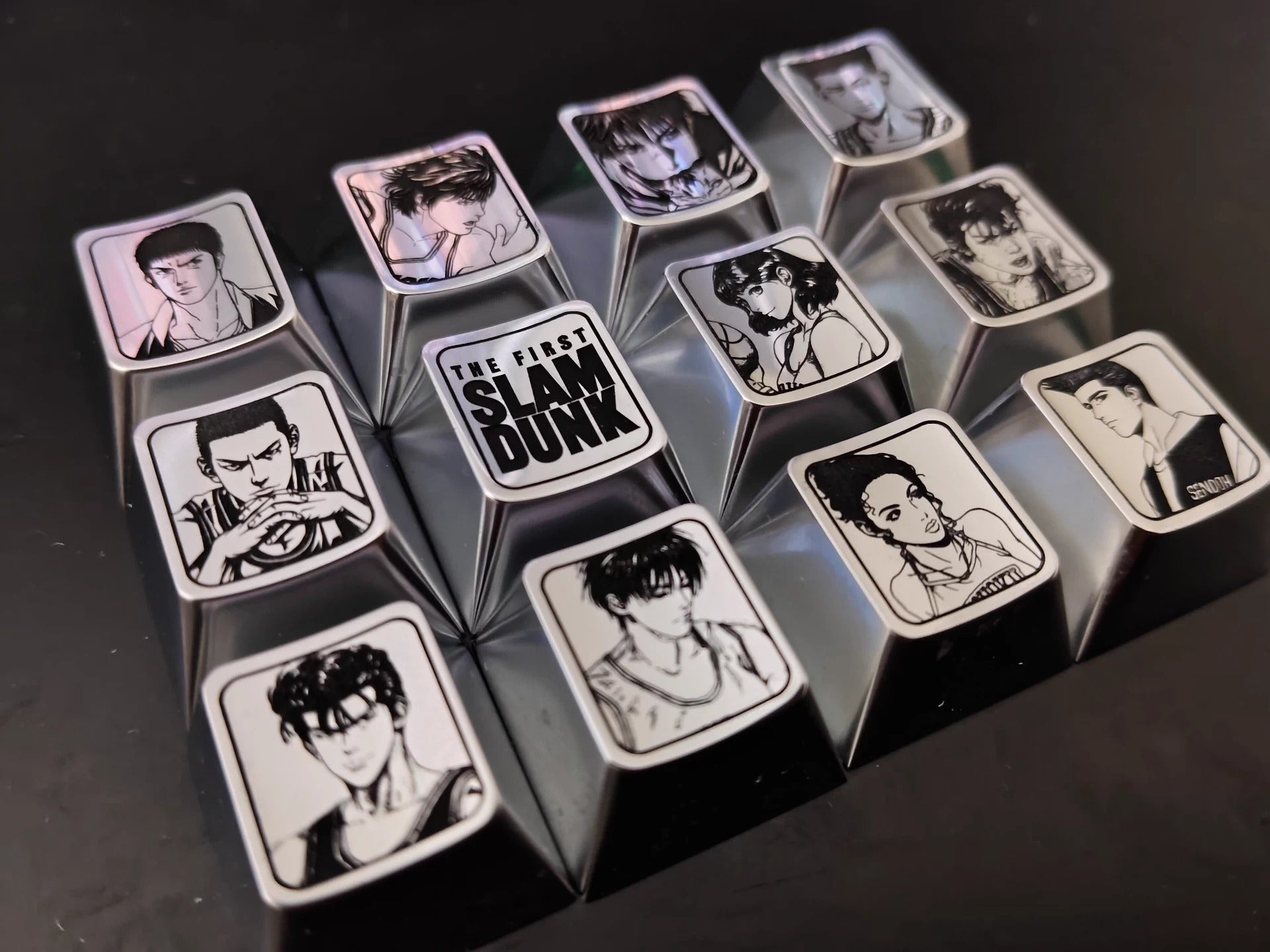 Slam Dunk, 12 Key Metal Personalized Keycap, Anime Game Culture Creative Metal Carving Decorative Keycap