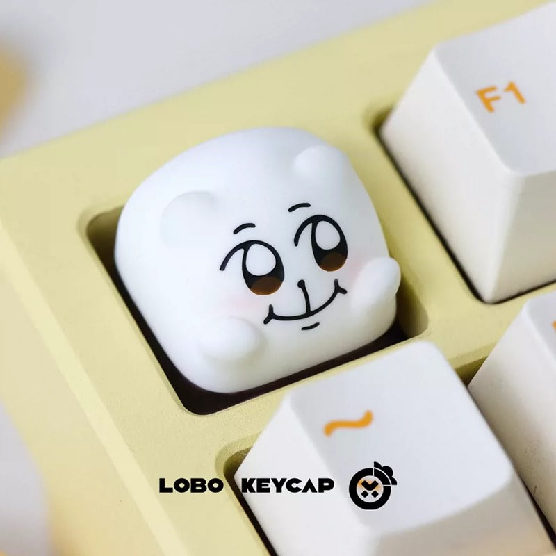 Dough emoticons, multi-color resin personalized keycaps, cartoon image creative keycaps, mechanical keyboard decorative keycaps