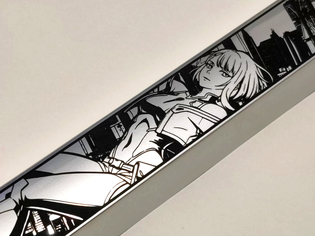 Cyberpunk theme, Lucyna Kushinada, spacebar, zinc/titanium alloy personalized keycaps, metal material decorative keycaps