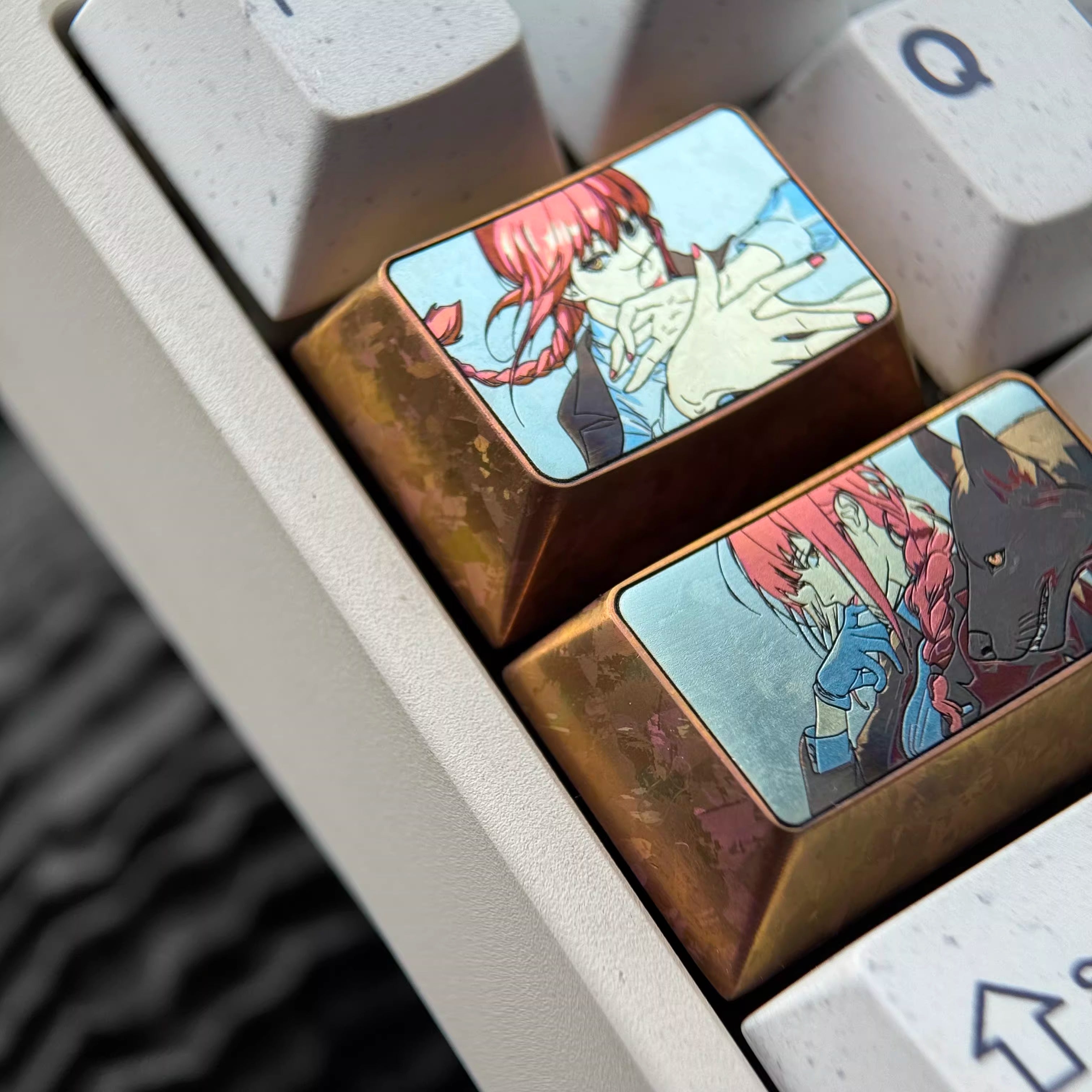 Chainsaw Man series, Makima theme, 1.5 U/1.75U titanium alloy personalized keycaps, anime and game culture creative decorative keycaps