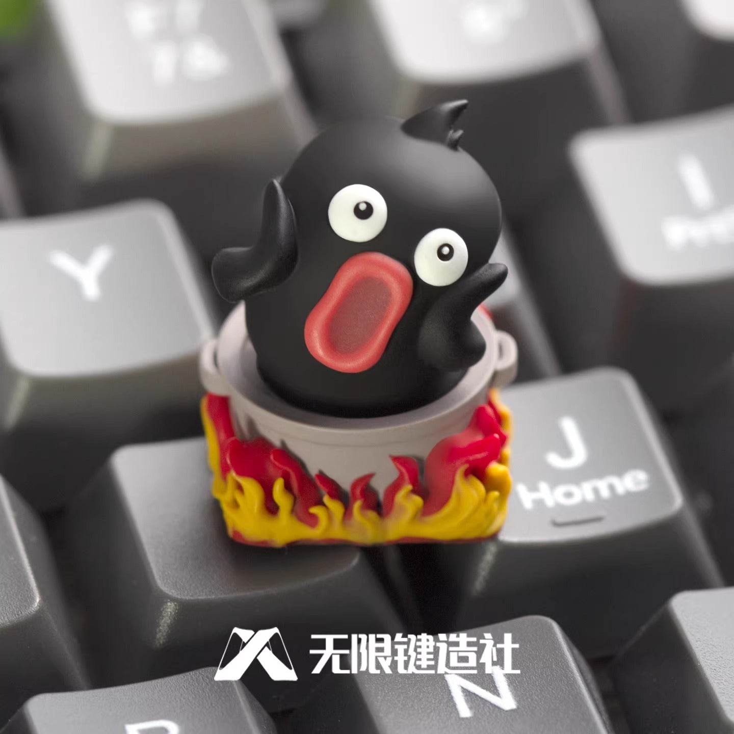 Screaming hot pot chicken, multi-color resin molding, personalized handmade keycaps, artistic craftsmen decorating keycaps
