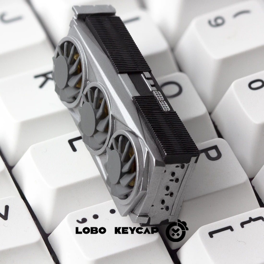 Fan can rotate graphics card design 2.25U personalized keycap resin replaceable mechanical keycap creative decorative keycap