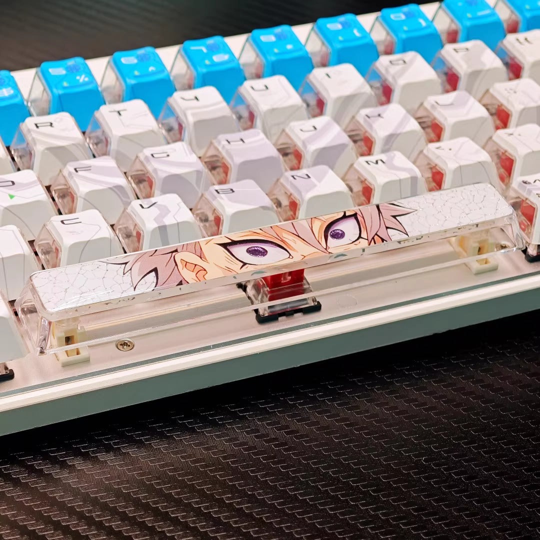 Demon Slayer: Kimetsu no Yaiba, Shinazugawa Sanemi, PC Crystal Resin Spacebar, Anime Game Culture Creative Decorative Keycaps