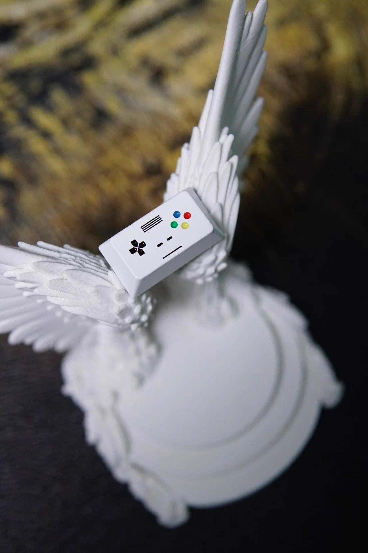 Game boy, game console, handheld device, theme, 1.75U right shift zinc alloy material deep carving+filling color, metal personalized keycaps, creative decorative keycaps.