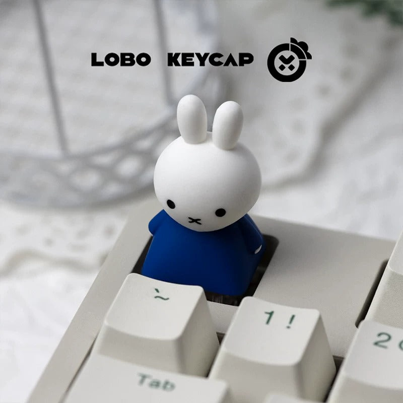 Miff themed design keycaps, multi-color resin molded personalized keycaps, anime cartoon cultural creativity peripheral mechanical keyboard decoration keycaps
