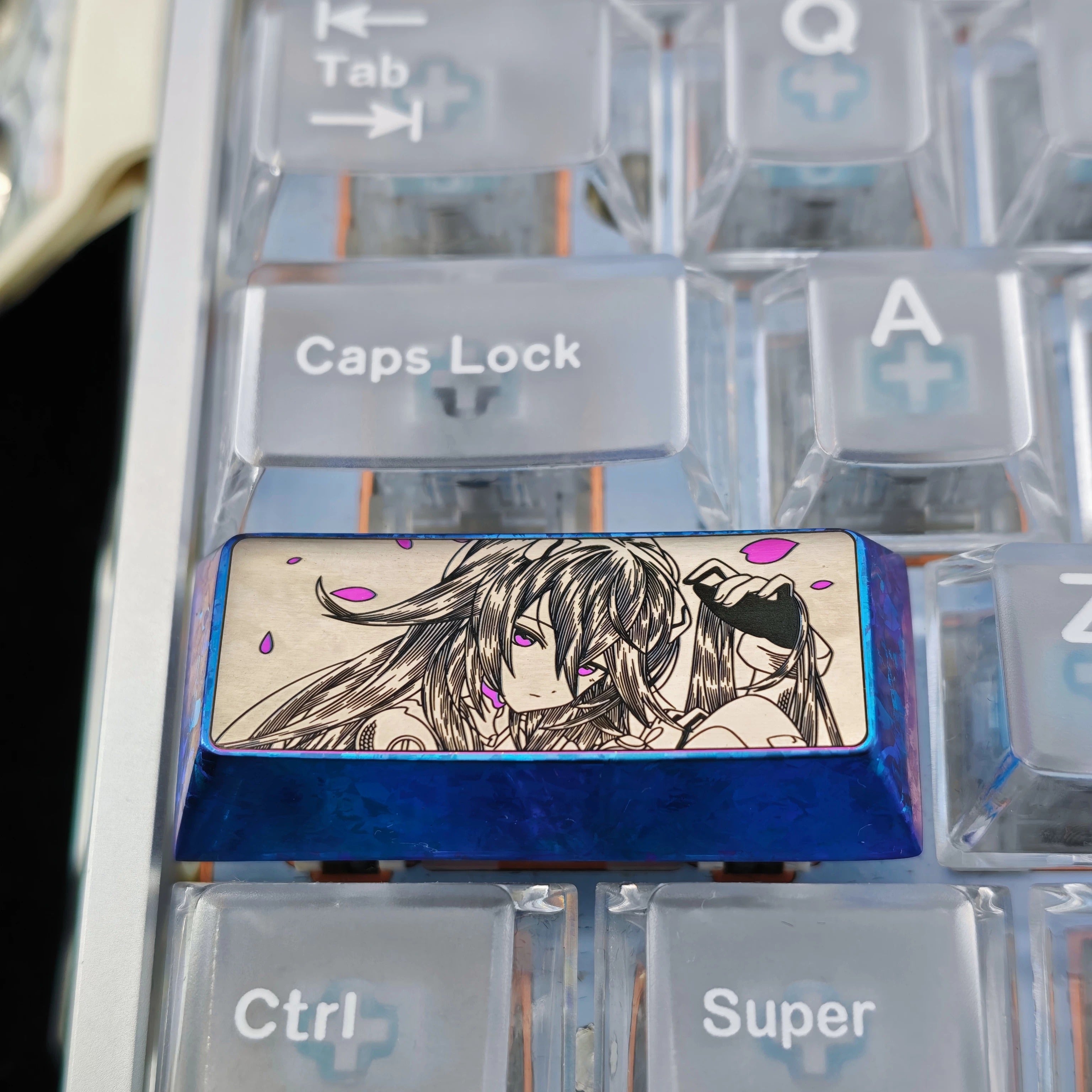 Precision black and white lines 2.25U enter key/left shift collection, titanium alloy personalized keycaps, anime game culture creative mechanical keyboard decorative keycaps