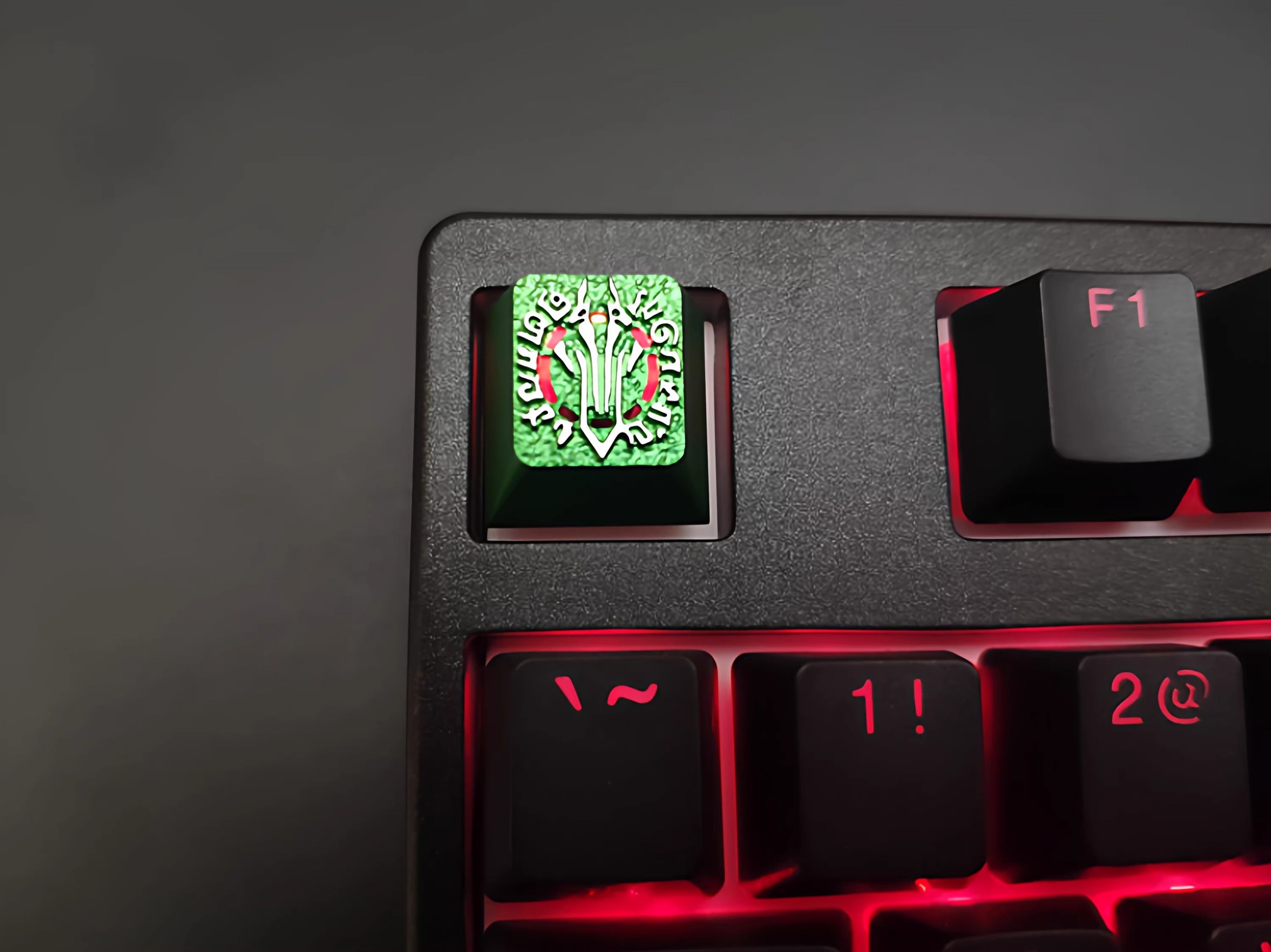 Darksiders Logo, 1U aluminum alloy CNC machined metal personalized keycaps, anime and game culture creative decorative keycaps