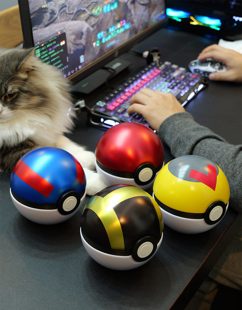 Pok é mon Pok é Ball, 3X3 size, iron shell+PLA nine key position with cover, built-in illuminated key cap box, key cap display box