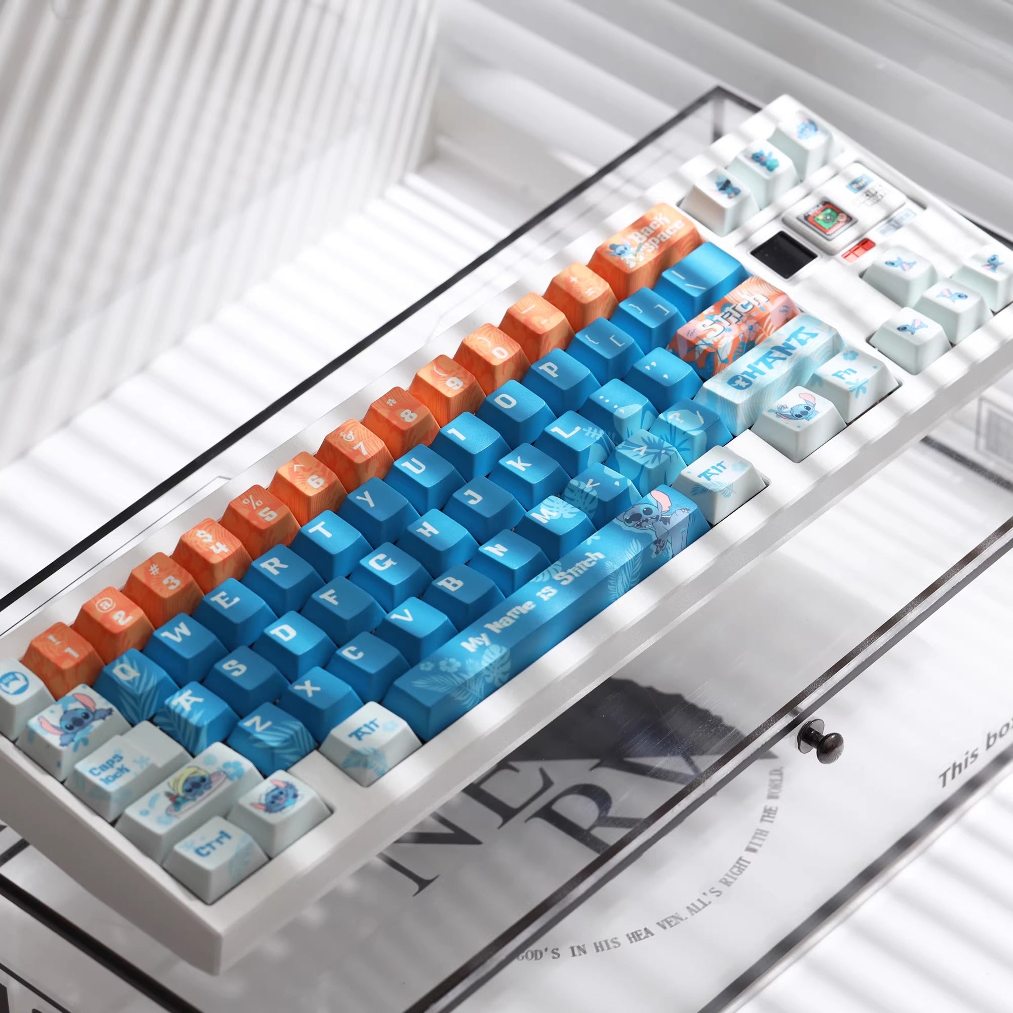 Lilo&Stitch theme, Stitch PBT material, sublimation, Personalized keycap set, original factory height mechanical keyboard decorative keycap set