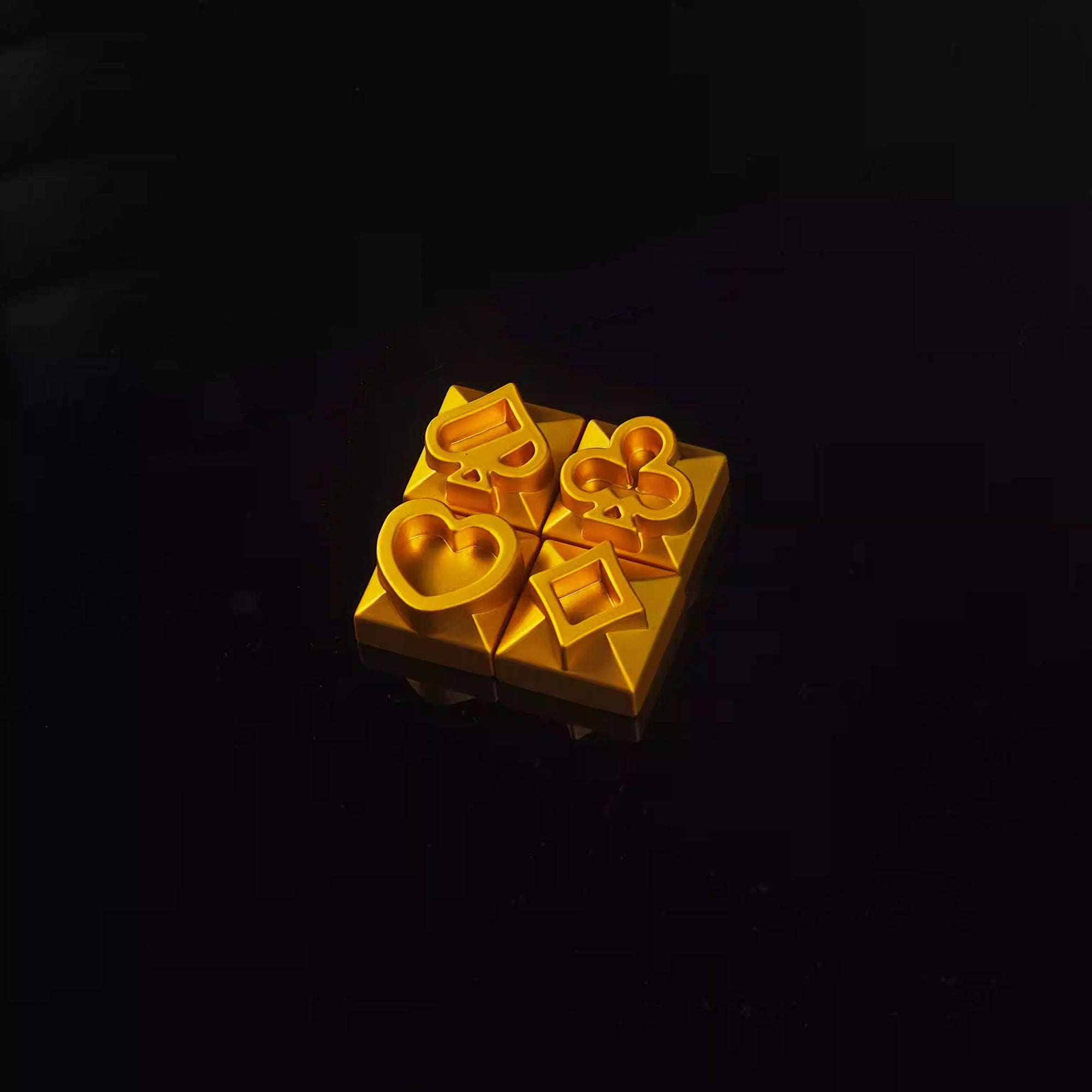 Poker themed metal material, poker racket color design, metal personalized keycap decoration keycaps