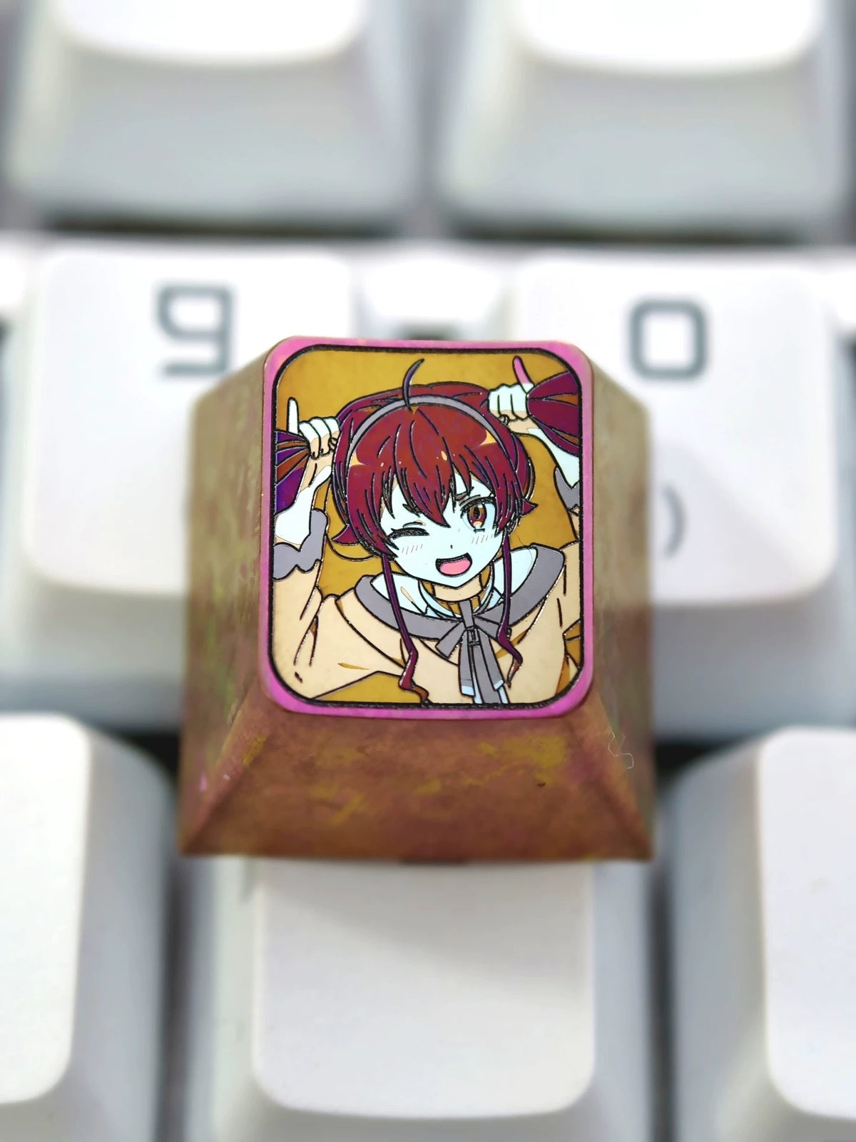 Mushoku Tensei: Jobless Reincarnation, Eris Greyrat 5 styles/1 U titanium alloy personalized keycaps, anime and game cultural creative keycaps, mechanical keyboard decorative keycaps