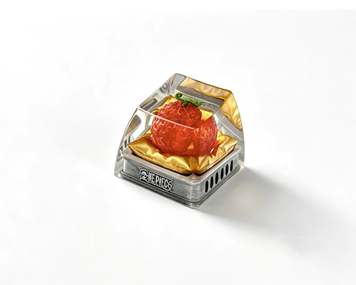 One Piece series, Devil Fruit/Akuma no Mi theme coating and sealing design, Crystal Resin Personalized Keycaps, Anime Game Culture Creative Resin Keycaps, Mechanical Keyboard Art Decorative Keycaps