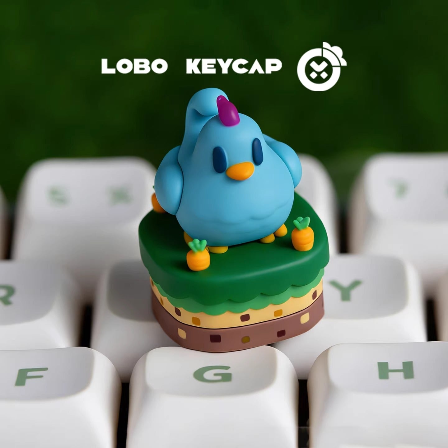 Stardew Valley, Pet chicken multi-color resin molded personalized keycaps, creative decorative keycaps for anime, gaming, and cultural peripherals