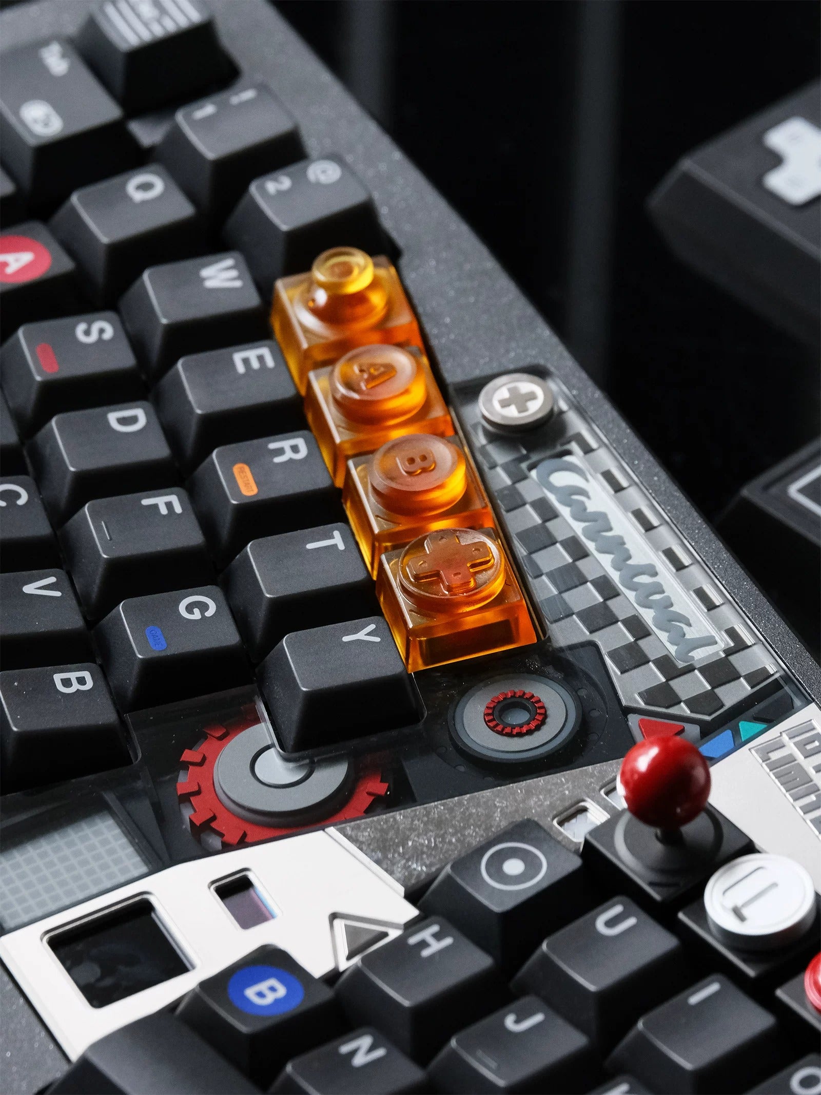 PEI Personalized Keycaps PC Material Personalized Keycaps, Gamepad Shaped Keys, Gamepad Metal CNC Mechanical Keyboard Decorative Keycap Set