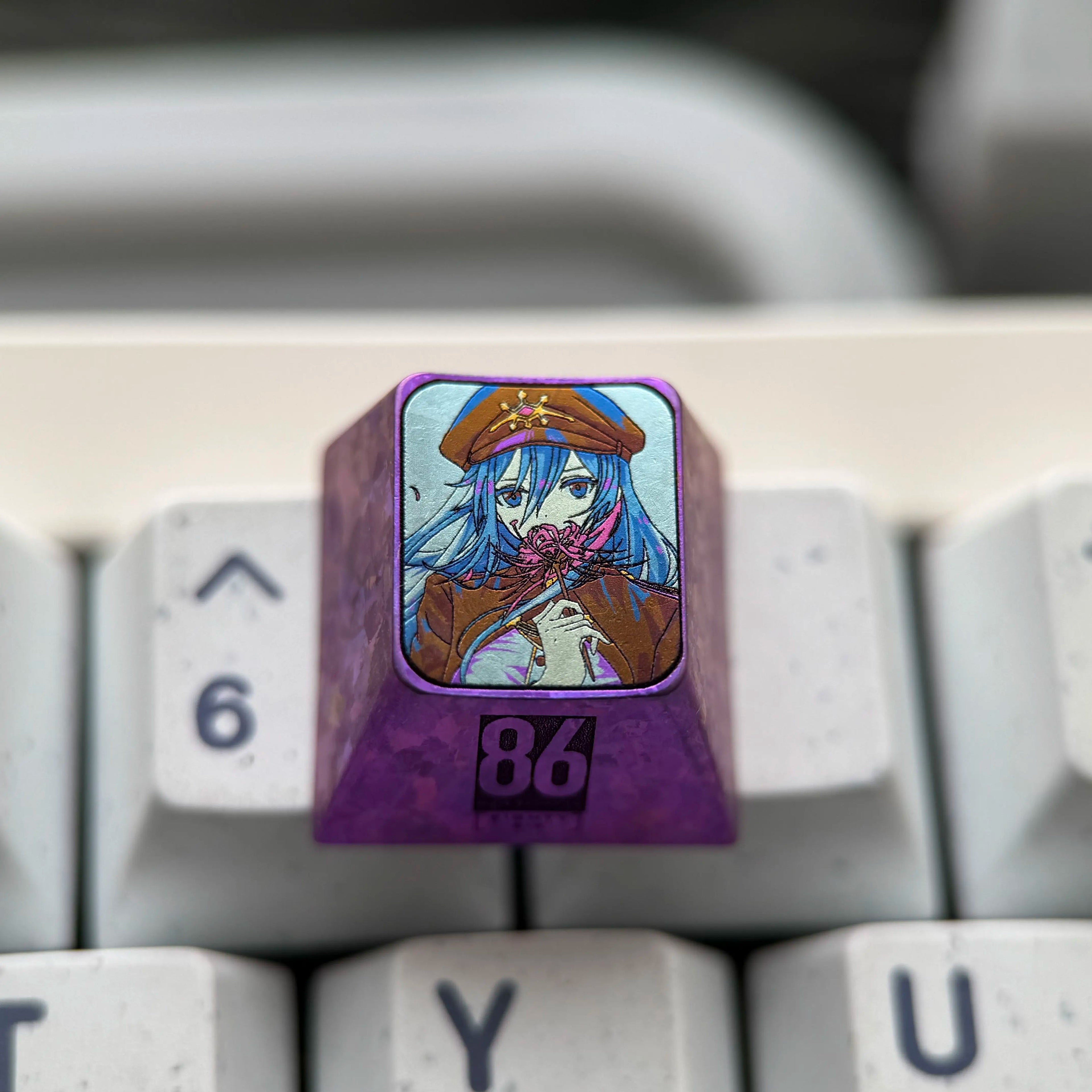 86eightysix,Vladilena Milize, 1U titanium alloy personalized keycaps, game creative cultural mechanical keyboard decorative keycaps