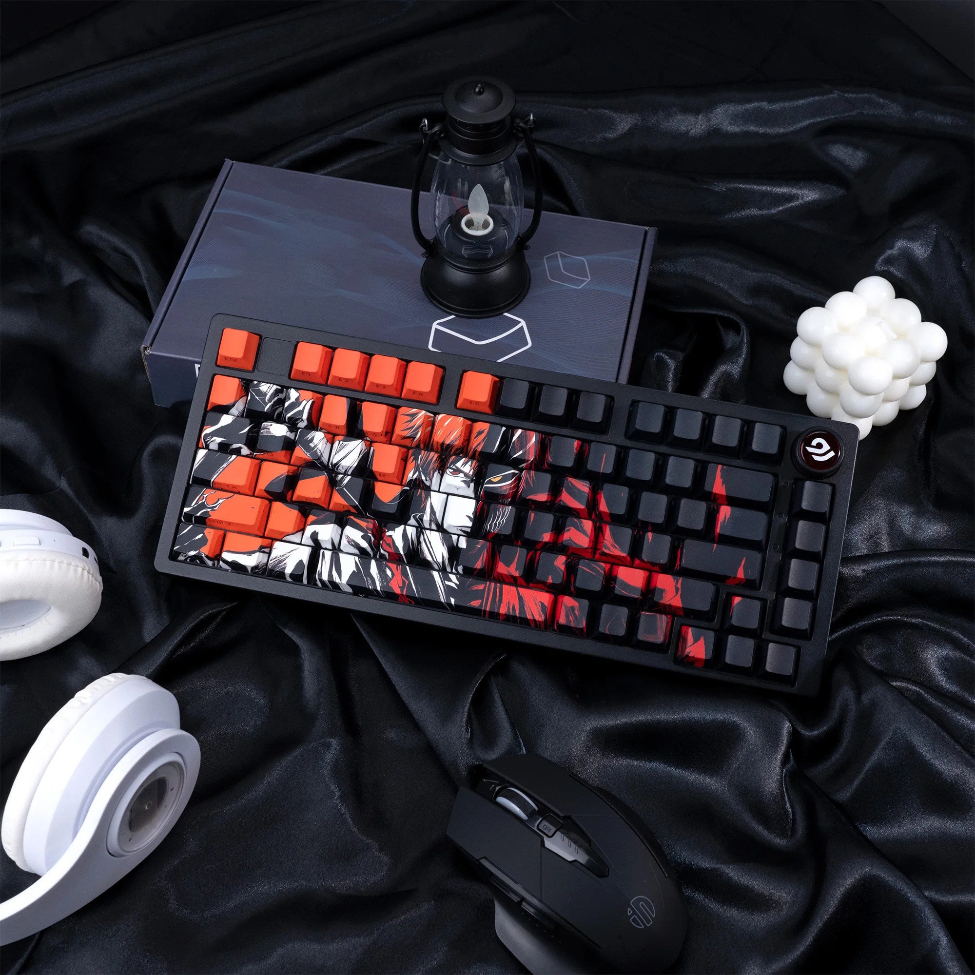 Shinigami series, Kurosaki Ichigo themed keycaps, PBT material, Sublimation, Anime and Game Culture Creative Set Keycaps